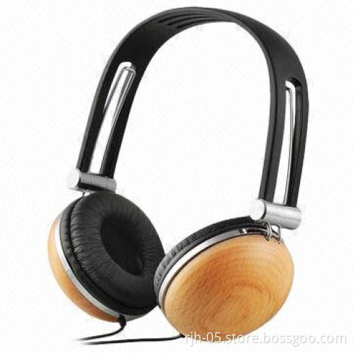 Wooden Headphones with 20-20kHz Frequency Response, 32 Ohms Impedance
